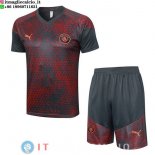 Formazione Set Completo Maglia Manchester city 2023/2024 Rosso Grigio