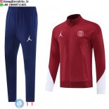 Giacca Lunga Zip Set Completo Paris Saint Germain 25-26 Blu Rosso Bianco Giacca Lunga Zip Set Completo Paris Saint Germain 25-26 Blu Rosso Bianco