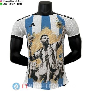 Thailandia Maglia Argentina Speciale Giocatori 2023 Blu Bianco