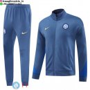 Giacca Set Completo Lunga Zip Inter Milan 24-25 Grigio Blu