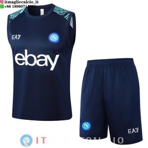 Senza Maniche Set Completo Maglia Napoli 2024/2025 I Blu