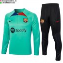 Felpa Da Allenamento Bambino Set Completo Barcellona 23-24 Verde Nero