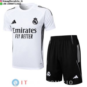 Formazione Maglia Set Completo Real Madrid 2025/2026 Bianco Nero