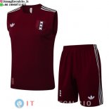 Senza Maniche Set Completo Maglia Ajax 2025/2026 Rosso