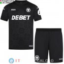 Maglia Set Completo Uomo Wolves Portiere 2025/2026 Nero