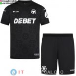 Maglia Set Completo Uomo Wolves Portiere 2025/2026 Nero Maglia Set Completo Uomo Wolves Portiere 2025/2026 Nero