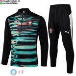 Tuta da Allenamento Portogallo Mezza Cerniera 2026 Verde Nero