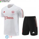 Formazione Set Completo Bambino Manchester united 2022/2023 Bianco Nero