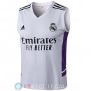 Senza Maniche Maglia Real Madrid 2022/2023 Bianco Nero Purpureo