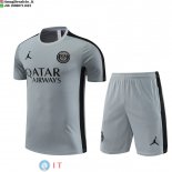 Formazione Maglia Set Completo Paris Saint Germain 2023/2024 Grigio I Nero