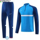 Felpa Da Allenamento Set Completo Nike 23-24 Blu I Bianco