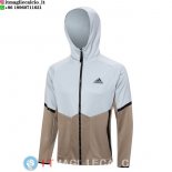 Giacca Felpa Cappuccio Adidas 2023 Grigio Giallo