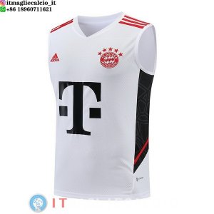 Senza Maniche Maglia Bayern Monaco 2023/2024 Bianco