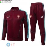 Giacca Full Zip e Pantaloni Allenamento Portogallo 2026 Borgogna Giacca Full Zip e Pantaloni Allenamento Portogallo 2026 Borgogna