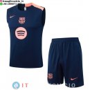 Senza Maniche Set Completo Maglia Barcellona 2025/2026 Blu Navy Rosa