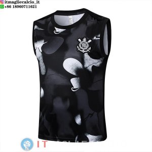 Senza Maniche Maglia Corinthians Paulista 2025/2026 Nero Grigio