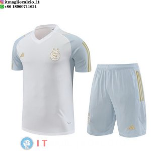 Formazione Bambino Set Completo Maglia Algeria 2023 Bianco Grigio