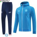 Giacca con Cappuccio e Zip Completa e Pantaloni Napoli 2025/2026 Blu