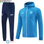 Giacca con Cappuccio e Zip Completa e Pantaloni Napoli 2025/2026 Blu Giacca con Cappuccio e Zip Completa e Pantaloni Napoli 2025/2026 Blu