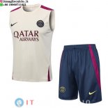 Senza Maniche Set Completo Maglia Paris Saint Germain 2023/2024 Giallo I Blu