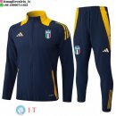 Giacca Set Completo Lunga Zip Italia 2025 Blu Navy Giallo