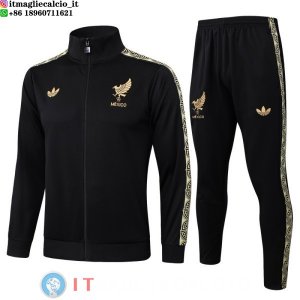 Giacca Set Completo Lunga Zip Messico 2026 Nero