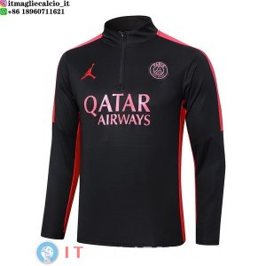 Felpa Da Allenamento Paris Saint Germain 23-24 Rosso II Nero