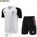 Formazione Bambino Set Completo Maglia Juventus 2023/2024 Bianco Nero Rosa