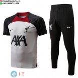 Formazione Bambino Set Completo Maglia liverpool 2023/2024 Bianco Nero Rosso