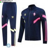 Giacca Set Completo Lunga Zip Juventus 2024/2025 Blu Navy Rosa
