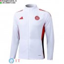 Giacca Lunga Zip Bayern Monaco 25-26 Bianco Rosso Nero