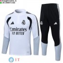 Felpa Da Allenamento Set Completo Real Madrid 26-27 Bianco Grigio Nero