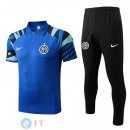 POLO Maglia Set Completo Inter Milan 2022/2023 Blu Nero