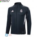 Giacca Lunga Zip Real Madrid 2025/2026 Grigio Navy