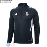 Giacca Lunga Zip Real Madrid 2025/2026 Grigio Navy