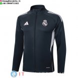 Giacca Lunga Zip Real Madrid 2025/2026 Grigio Navy