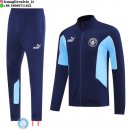 Giacca Set Completo Lunga Zip Manchester city 25-26 Blu