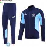 Giacca Set Completo Lunga Zip Manchester city 25-26 Blu