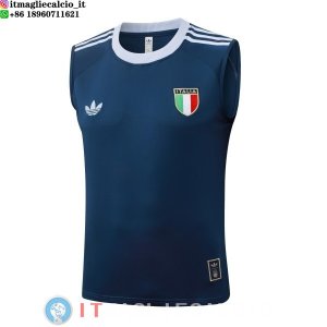 Senza Maniche Maglia Italia 2026 Blu Navy