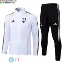 Giacca Set Completo Lunga Zip Juventus 2025/2026 Bianco Nero