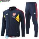 Giacca Set Completo Lunga Zip Arsenal 22-23 Blu Navy I Giallo