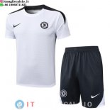Formazione Set Completo Maglia Chelsea 2025/2026 Bianco Nero Formazione Set Completo Maglia Chelsea 2025/2026 Bianco Nero