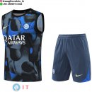 Senza Maniche Set Completo Maglia Inter Milan 2024/2025 Blu Grigio