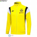 Giacca Lunga Zip Borussia Dortmund 23-24 Giallo Bianco