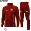 Giacca Set Completo Lunga Zip Arsenal 25-26 Rosso Giallo