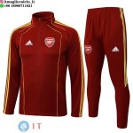 Giacca Set Completo Lunga Zip Arsenal 25-26 Rosso Giallo Giacca Set Completo Lunga Zip Arsenal 25-26 Rosso Giallo