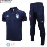 POLO Maglia Set Completo Italia 2022 Blu II Navy