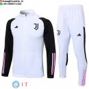 Giacca Set Completo Lunga Zip Juventus 2023/2024 Bianco Nero