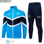 Giacca Lunga Zip Set Completo Napoli 25-26 Blu
