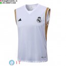 Senza Maniche Maglia Real Madrid 2023/2024 Bianco I Giallo